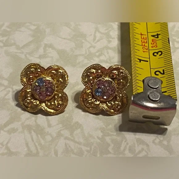 BUNDLE THIS 🦋 Costume Rhinestone Pierced Earrings #6727 - Picture 2 of 5